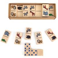  Domino malé - Africká zvířátka (papírová krabice) - oboustranné
