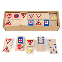  Domino malé - Dopravní značky (papírová krabice) - oboustranné