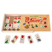  Domino velké - Lesní zvířátka   (buková krabice)