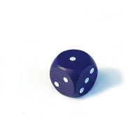  Kostka hrací 20 mm - puntíky, tmavě modrá